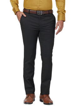 Raymond - Slim Fit Solid Black Trouser