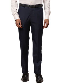 Raymond - Comfortable Fit Solid Blue Trouser