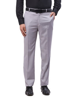 Raymond - Comfortable Fit Solid Medium Grey Trouser