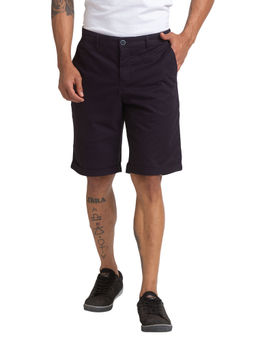 Parx - Regular Fit Solid Black Shorts