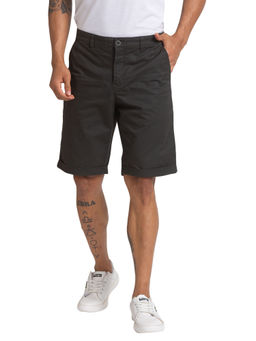 Parx - Regular Fit Solid Green Shorts