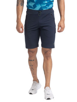Parx - Regular Fit Solid Blue Shorts