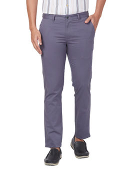 Parx - Tapered Fit Solid Grey Trouser