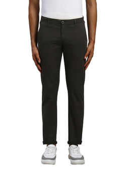 Parx - Tapered Fit Solid Green Trouser