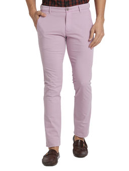 Parx - Tapered Fit Solid Medium Pink Trouser
