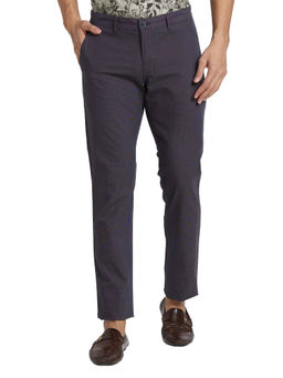 Parx - Tapered Fit Yarn Dyed Black Trouser