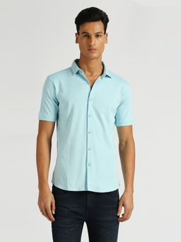 Pepe Jeans - Blue Rockstar Solid Knitted Premium Shirt