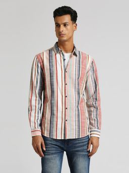 Pepe Jeans - Multi-Color Amron Slub Dobby Stripes Shirt