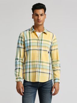 Pepe Jeans - Yellow Yarn Dyed Checks Full Sleeve Shirt