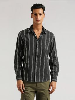 Pepe Jeans - Black Louis Sulphur Twill Stripes Shirt