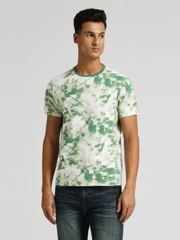 Pepe Jeans - Green Marius Tie & Dye Printed T-Shirt