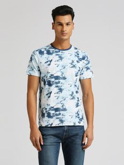 Pepe Jeans - Blue Marius Tie & Dye Printed T-Shirt