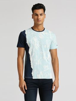 Pepe Jeans - Blue Otto Placement Printed T-Shirt