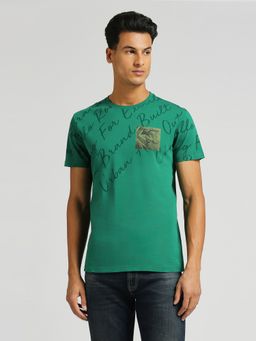 Pepe Jeans - Green Vanko Union Jack Printed T-Shirt