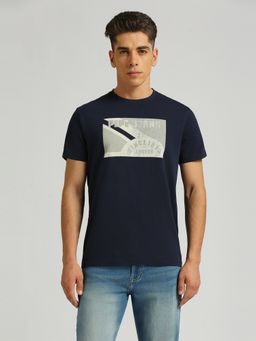 Pepe Jeans - Navy Blue Union Jack Graphic Print Half Sleeve T-Shirt