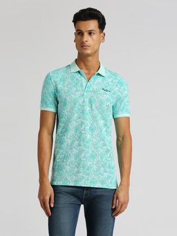Pepe Jeans - Green Richmond Floral Printed PQ Polo T-Shirt