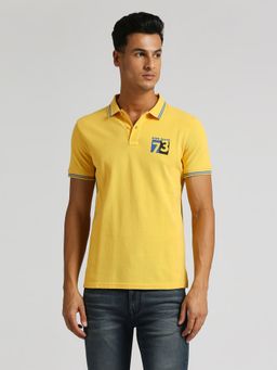 Pepe Jeans - Yellow Rodrigo Flock Graphic Printed Polo T-Shirt