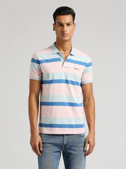 Pepe Jeans - Pink Romeo Summer Stripes Polo T-Shirt