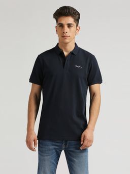 Pepe Jeans - Navy Blue Smasher Solid Premium Polo T-Shirt