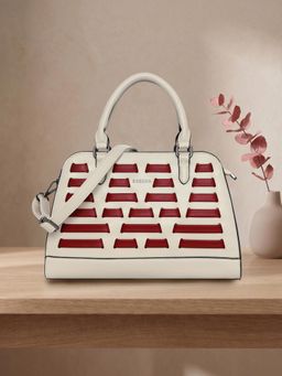 ESBEDA - Grey Color Matrix Dual-Tone Luxury Handbag for Women (M)