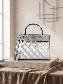 ESBEDA - Silver Color Starlight Glam Handbag for Womens (S)