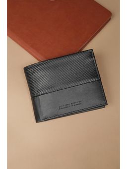 Allen Solly - Men Black Textured Leather Wallet