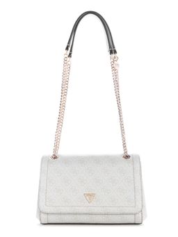 Guess - Women Printed Ivory Noelle Crossbody Bag