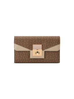 Guess - Women Monogram Brown Moonstone Clutch