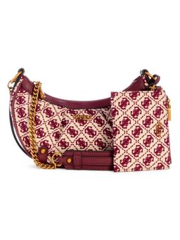 Guess - Women Printed Red Clelia Crossbody Bag
