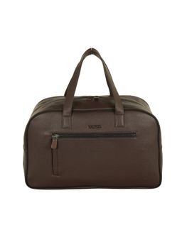 Nautica - Unisex 28L Pu Vegan Leather Overnight Travel Duffle Bag - Brown