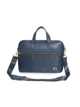 Nautica - Unisex Polyester 14 Inch Laptop Bag Briefcase For Business Travel - Navy