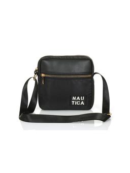 Nautica - Unisex Small Lightweight Travel Polyester Sling Bag - Black