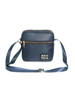 Nautica - Unisex Small Lightweight Travel Polyester Sling Bag - Navy Blue