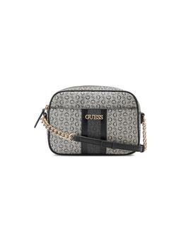 Guess - Women Printed Black Grey Fredericksburg Mini Crossbody Bag
