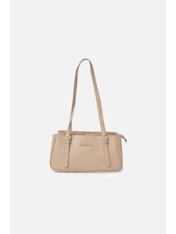 Van Heusen - Women Beige Solid Casual Handbag
