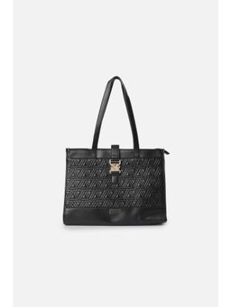 Van Heusen - Women Black Solid Casual Tote Bag