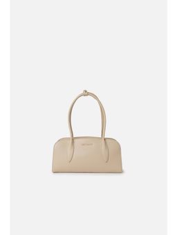 Van Heusen - Women Beige Solid Casual Handbag
