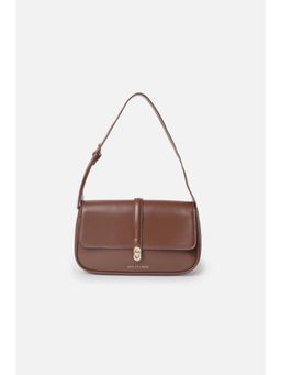 Van Heusen - Women Brown Solid Casual Handbag