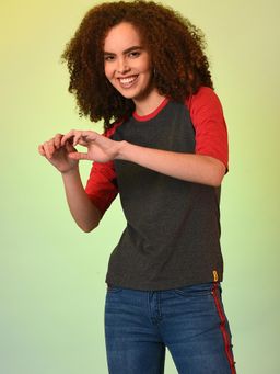 PINACOLADA - Women Colorblock Stylish Casual T-Shirt