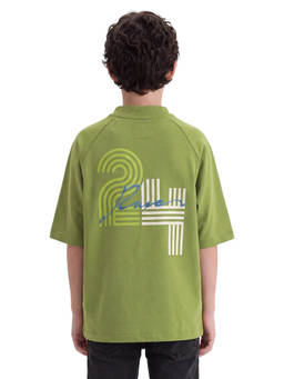RARE ONES - Boys Olive Printed Cotton T-Shirt