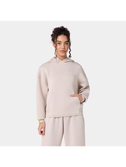 Squatwolf - Cream Neotech Spacer Crop Hoodie
