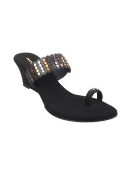 Mochi - Black Casual Sandal Heels