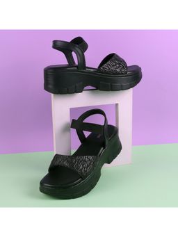 Mochi - Black Casual Sandal Heels