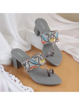 Mochi - Grey Wedding Sandal Heels