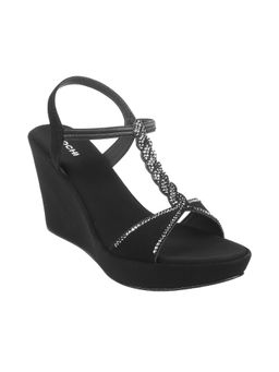 Mochi - Black Wedding Wedge Heels
