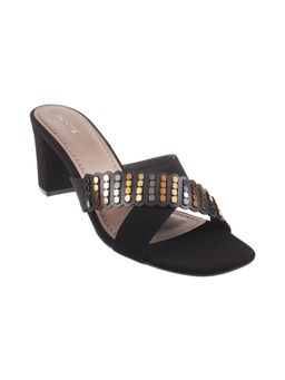 Mochi - Black Casual Sandal Heels