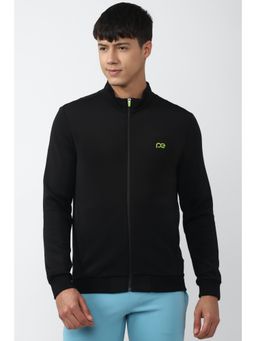 Peter England - Men Black Solid Casual Jacket