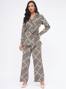 Kibo - Multi-Colored Abstract Print Co-ord for Women
