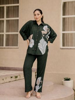 ZUMMER - Hand Painted Co-Ord Set - Olive