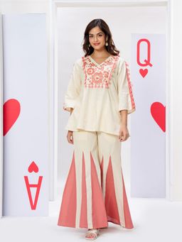 ZUMMER - Embroidered Co-Ord Set - Pink